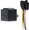 AUKENIEN Relais Voiture 24V 5 Broches Auto SPDT JD2914 Relay 40A avec Faisceau de Câble Coloré pour Moto Camion Bateau Paquet de 1