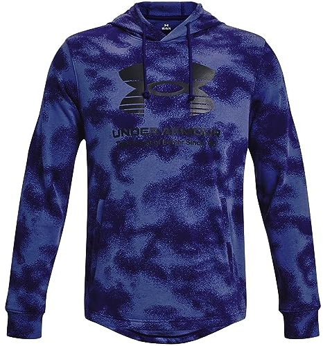Under Armour Men's Ua Rival Terry Novelty HD Fleece Tops, Sonar Blue, L