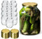 KADAX Lot de 12 bocaux de conservation en verre 2,5 l Fi100 mm avec couvercles dorés K4928