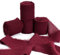 TONIFUL 4 Rollen Seiden-Chiffonband, 3.8 cmx22 m, dunkelrotes Weinrot-Chiffon-Bänder, handgefertigtes Fransen-Seidenband für Geschenkverpackungen, Brautsträuße, Dekoration, Handwerk