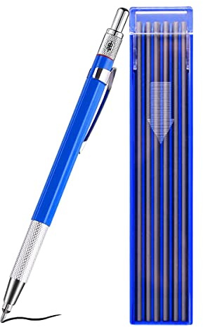 Silver Welders Pencil with 12 Pcs Round Silver Refills, Metal Pen Metal Carbide Scriber Mechanical Pencils