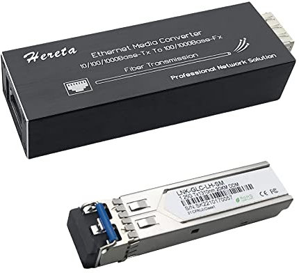 Convertidor de medios Ethernet mini de fibra óptica Gigabit industrial, con módulo SFP/LC de doble fibra monomodo 10/100 / 1000base - TX a 100 / 1000base - FX entrada de energía USB C