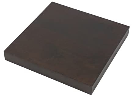 Socles en bois droit. Bois massif. Finition noyer foncé mat. Plusieurs dimensions (24 x 24 x 3)