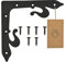 MORIA DESIGNEcken ‎‎‎‎‎‎200 x 200 x 2 mm |Ecken für Fensterladen, dekorative Metallecke, Zierwinkelband,dekorative Ecke, Scheinwinkelband für Fenster | Pulverbeschichtet | Schwarz - Matt