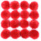 16 Stück Kunstpelz Pom Pom Ball, MoreChioce 3,94 Zoll-4,33 Zoll Kunstfell Bommel Pompon Weiche Schlüsselbund Charms DIY-Kunstpelz-Pompons mit Elastisch Schlaufe für DIY-Hüte Schuhe Schals,Rot