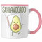 Trendation - Lustige Tasse Avocado-Motiv Geschenk Mittagsschlaf-Liebhaber Nap (Rosa)