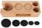 Wood Coffee Tamper Holder Coffee Filter Holder Coffee Tamping Station Espresso Portafilter Coffee Tamper Mat Stand Espresso Accessories for Home Cafe Restaurant Hotel (51mm 5 Hole)