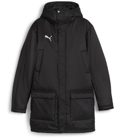 PUMA Chaqueta de Invierno Teamfinal Acolchada, Negro Plateado, M Unisex Adulto