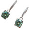 GRFIT Mode-Ohrring Silber 2 Karat Schliff Ausgezeichnete D Farbe Diamant Grün Moissanit Tropfenohrringe Silber 925 Schmuck Damenohrringe