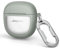 SURITCH Clear Case for Bose QuietComfort Earbuds II 2022/QuietComfort Ultra 2023 Cover, Full-body Shockproof TPU Protective Case with Carabiner & Key Ring & Transparent Logo Window(Green)
