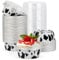 Beasea Aluminum Cups for Baking, 8oz 100 Pack Disposable Ramekins with Lids, Black White Aluminum Foil Cups Creme Brulee Muffin Cupcake Baking Cup Mini Pudding Cups for Party Wedding Birthday