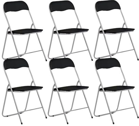Pack 6 Sillas Plegables Acolchadas Basic 44x46x79cm 7house