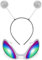 YIZHIXIANGQ Glitzer Alien Haarreif, Alien Haarband Silber, Alien Kopfschmuck, Unisex Haarband, Alien Regenbogenlinse Sonnenbrille, Stirnband für Mottoparty, Outfit Party
