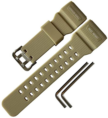 Rihahisy Ersatz-Uhrenarmband aus Naturkautschuk für Casio G-Shock Master of G Mudmaster Twin Sensor Sportuhr GG-1000 / GWG-100 / GSG-100 Serie Uhrenarmband