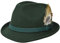 Melegari Brixen Tiroler Trilby Hut | Traditionelle Tiroler Schnur und Federn | Beliebte Berghut | Alpine Hut | Herren Damen | Sommer / Winter, grün, 57 cm