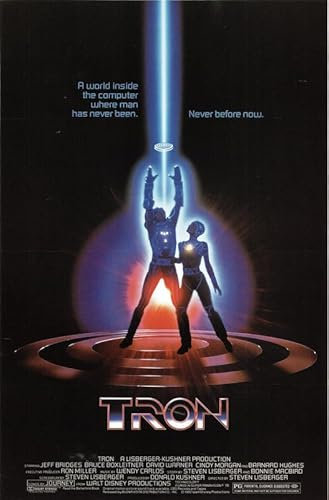 Tron Us 1982 Poster A5 – Wandkunst, Heimdekoration, Filmposter, Leinwand, Film, Kino, Retro, Vintage, Kult, klassisch, Nostargic, Saga, moderner Nachdruck, wir drucken jedes Poster für Sie, randlos,