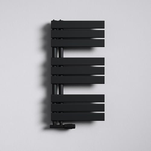 Mai & Mai Radiatore da Bagno 76x40cm, Radiatore Scaldasalviette Termoarredo da Bagno Scalda Portasciugamani da Parete e Pavimento in Acciaio FN, Antracite