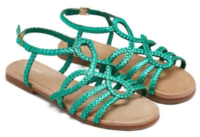 GIOSEPPO Femme Yakima Sandale Plate, Bleu Aqua, 37 EU