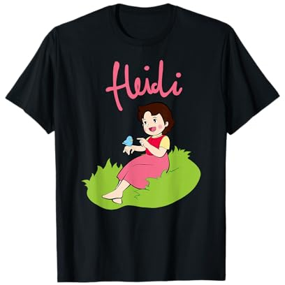 Heidi im Gras Zeichentrick TV Serie Retro Kindeheitshelden T-Shirt