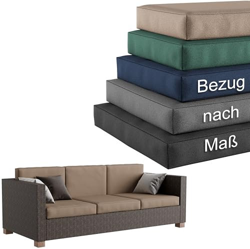 Epic Tube wasserdichter Polsterbezug nach Maß, Schutzhülle auf Polster für Stuhl Bank Camping Garten als Sitzkissen, Sitzauflage, Bankauflage Oxford 600D mit wasserdichtem Reißverschluss Made in EU