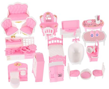 COSMEVIVI 32piezas Muebles para Casa De De Accesorios para Dormitorio y para Infantil y Desarrollo