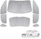 Sonnenschutz Kompatibel mit Audi Q3 F3 2019-2025, 8 PCS Auto Frontscheibe Windschutzscheiben Schutz Set, Internes Thermomatte mit Aufbewahrungstasche, Faltbar Sonnenblende