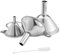 3 Pièces Entonnoir - Entonnoir Cuisine - Entonnoir Inox, Petit Entonnoir, Acier Inoxydable, avec Poignée et Brosse de Nettoyage, Empilable, Idéal pour Liquides, Huiles, Poudres