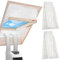 Kit de ventilación para Aire Acondicionado portátil de 75 Pulgadas, Resistente al Viento, con Sellos para Ventanas, Cierre Impermeable y Cinta de sujeción con Cremallera. Kit de ventilación para