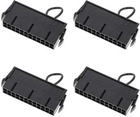 Holibanna 4 Stück Netzteil Tester mit 20 und 24-poligem Abs Gehäuse Zuverlässiger ATX Netzteil Jumperbrücke für Motherboard und Power Supply Testing bei Mining Anwendungen