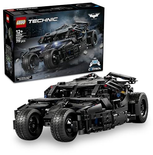 LEGO Technic Batmobile Tumbler - Macchina Telecomandata Giocattolo di Batman - Kit di Modellismo con Sterzo e Luci Funzionanti - Regalo di Compleanno per Bambini, Ragazzi e Fan DC da 12 Anni - 42239