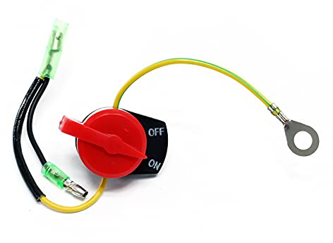 Wiltec Ein Aus Schalter für LIFAN 6,5-15 PS Motor – Benzinmotor Ersatzteil Einschalter Ausschalter – Einzylinder für Kleinmaschinen & Karts, 4-Takt Motor & OHV Ventilsteuerung