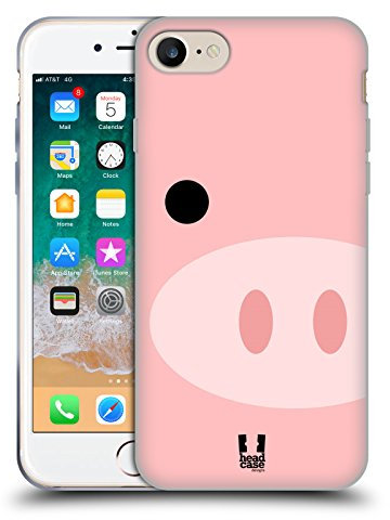 Head Case Designs Cerdito Retratos de Animales de Cara Completa Caso Funda de Gel Suave Compatible con Apple iPhone 7/8 / SE 2020 & 2022