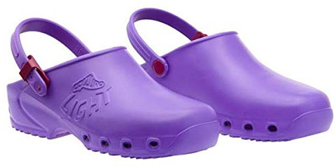 CALZURO Light - Zoccoli Sanitari Professionali CE, Bianco, Verde, Lilla, Rosa, Arancione, Blu, Nero, Viola, Lilla, 38 EU EU