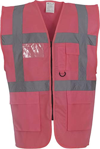 Yoko Veste de yk002/hvw801 Executive multifonction haute visibilité Gilet sans manches pour femme XXL rose