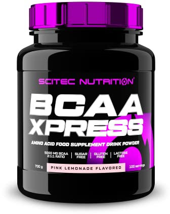 Scitec Nutrition BCAA Xpress, sans sucre, gluten et lactose, 5g de BCAA purs, récupération et croissance musculaire, ratio d'acides aminés 2:1:1, aromatisé et facile à mélanger, 700 g, Pink limonade