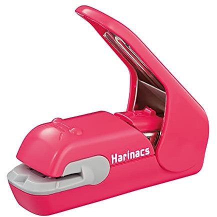 Kokuyo Harinacs Press Staple-free Stapler; With this Item, You Can Staple Pieces of Paper Without Making Any Holes on Paper. [Pink]［Japan Import］ (Pink) by Kokuyo