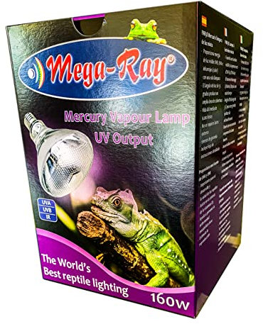 Mega-Ray - Basking Lamp D3 - UV Beleuchtung für Tropenterrarien und Wüstenterrarien - E27 Fassung (70 Watt)