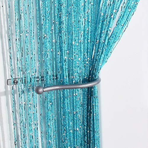 Jazz Glitter Wire panneau-rideau, Fabric, blue, 100_x_200_cm