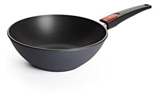 Woll Diamond Lite Wok- und Rührpfanne - Induktiv -, Ø 26 cm, 9 cm hoch - Geeignet für alle Herdarten, Aluminiumguss, Antihaft-Versiegelung, backofenfest, anthrazit