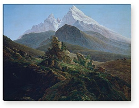 Wandkings Leinwandbilder von Caspar David Friedrich - Wähle ein Motiv & Größe: Der Watzmann - 40 x 30 cm