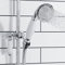 ENKI E11 Traditional Victorian Solid Chrome Brass Porcelain Shower Head Handset