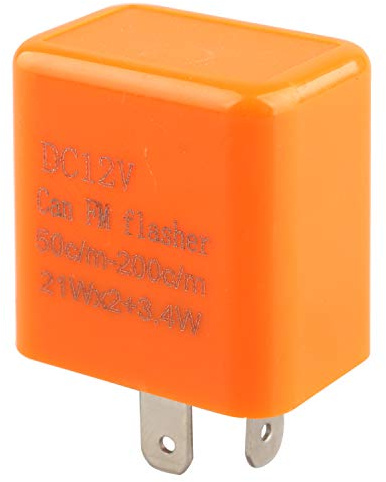 Futheda 2 Pin Speed Adjustable LED Flasher Relay Universal Motorbike Motorcycle Blinker Electronic Turn Signal Indicator 12V