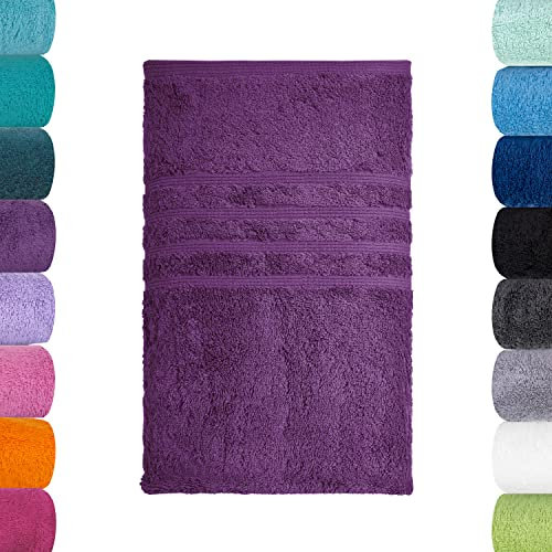 Lavea Handtuch, Lila, 50 x 100 cm Premium Frotteeserie Bali | GOTS Zertifiziert, 100% Bio Baumwolle
