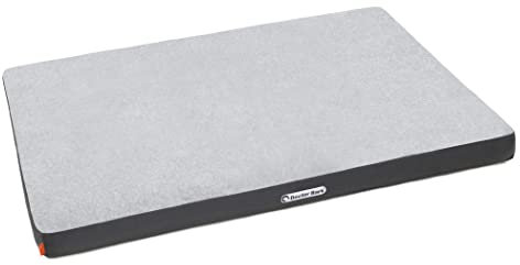 Doctor Bark | orthopädische Hundematratze mit kuscheliger Fleece-Liegefläche, waschbares Liegekissen für sehr große Hunde (XL - 120x70 cm, hellgrau - grau)