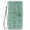 Fertuo Cover Huawei P Smart Z, Custodia Portafoglio a Libro in Pelle Flip Cover con Porta Carte, Chiusura Magnetica [Disegni di Gatto Cane] Case Antiurto per P Smart Z/Honor 9X, Verde