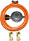 30mbar Druckregler + Propan-Gasschlauch mit 2 X 1/4 links Überwurfmutter (200 cm (2m))