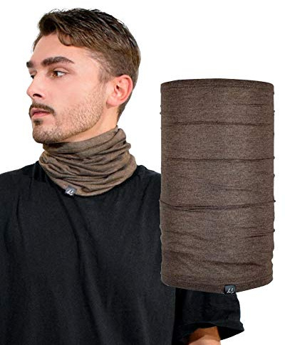 Basic Sense Multifunctional Headwear Neck Gaiter Snood for Men and Women | Both 48cm/19in long. Flat width S 22, M 25cm (8.7 and 9.8in) - S suits teens or smaller faces, M most adults