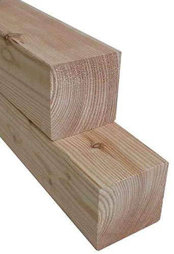 Gartenwelt Riegelsberger Pfosten 90x90 mm Höhe 60 cm Lärche Kantholz Holzzaun Gartenzaun Vorgartenzaun Friesenzaun