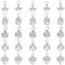 PH PandaHall 25pcs 5 Styles Breloques de l'arbre de vie, Breloques de Pendentifs en Alliage de Style Tibétain pour la Fabrication de Bijoux de Collier de Bracelet de Bricolage, Argent Antique