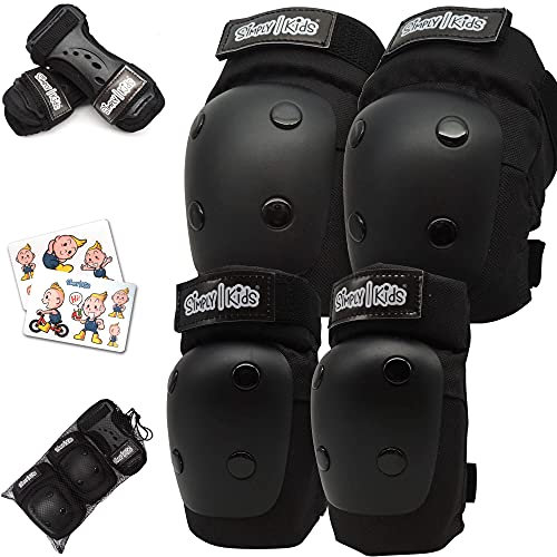 Simply Kids Protecciones Patines Niña I Coderas y Rodilleras Niño con Muñequeras I Protecciones Skate de Patinaje, Monopatín, Bicicleta, Hoverboard, Protecciones Patines Niño y Niñito